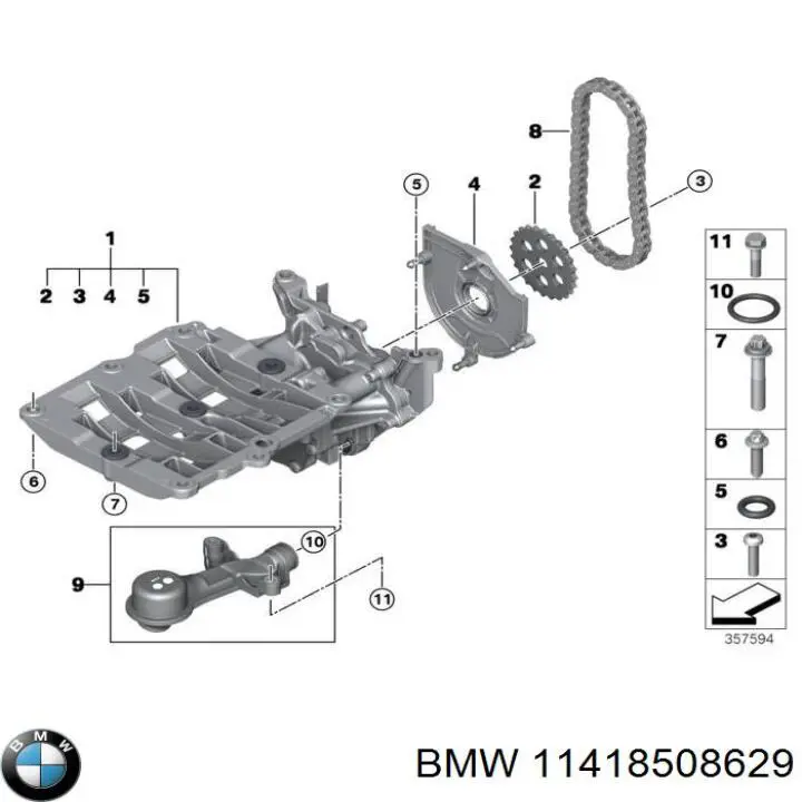 11418508629 BMW bomba de aceite