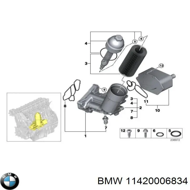 Junta de tapa del tubo de llenado de aceite BMW 11420006834 precio, desde 10,95 EUR