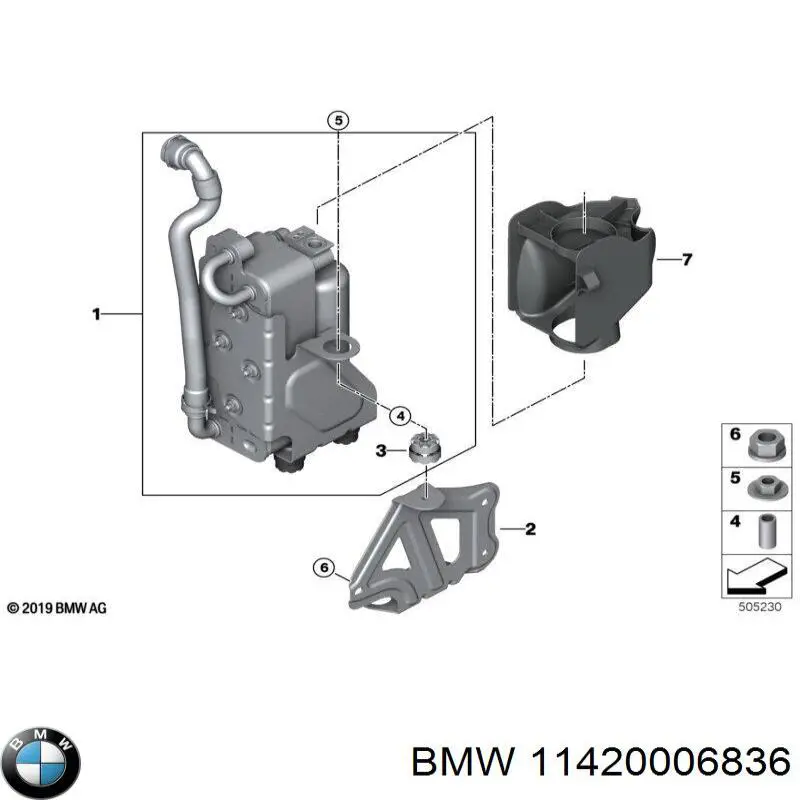 11420006836 BMW junta, tapa de tubo de llenado de aceite