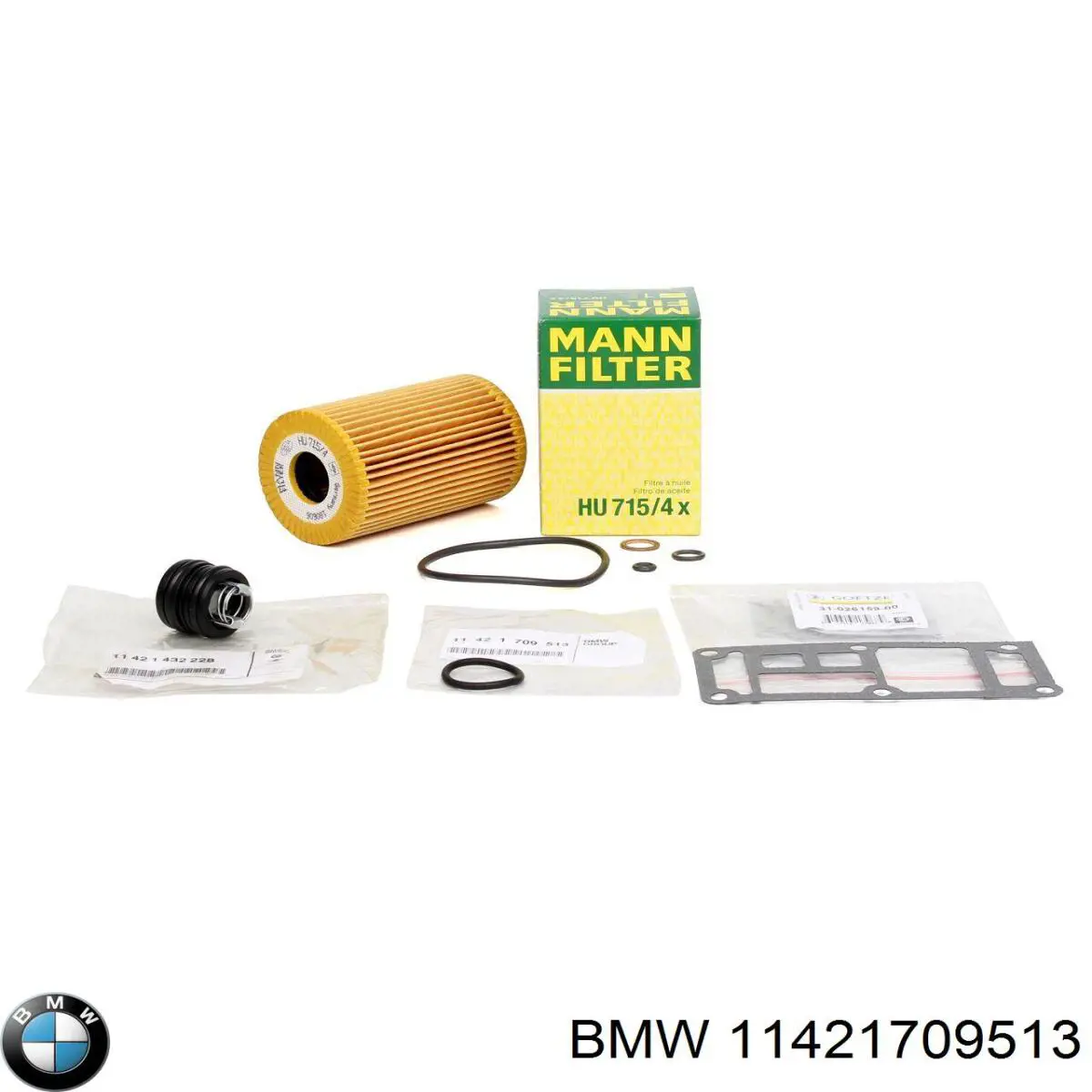 Junta del adaptador del filtro de aceite 11421709513 BMW