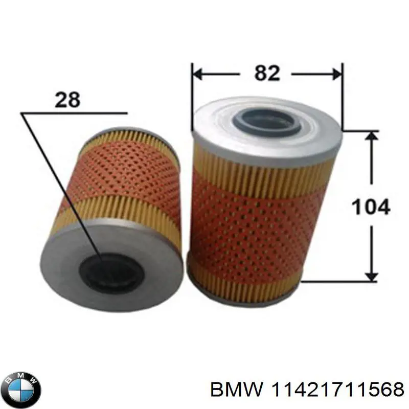 11421711568 BMW filtro de aceite