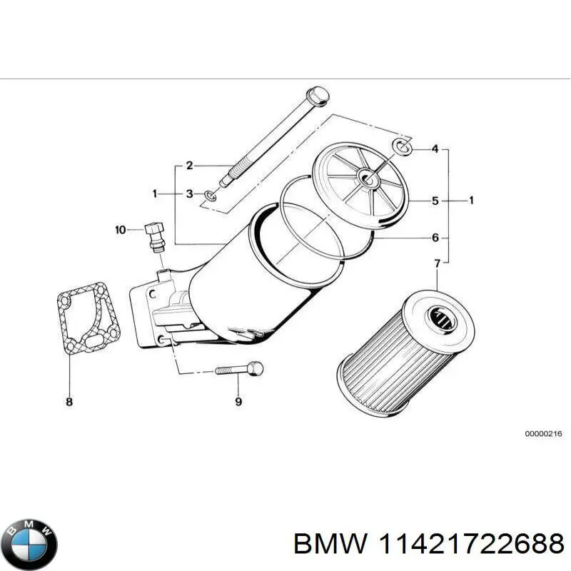 Comprar 11421722688 BMW Junta del adaptador del filtro de aceite
