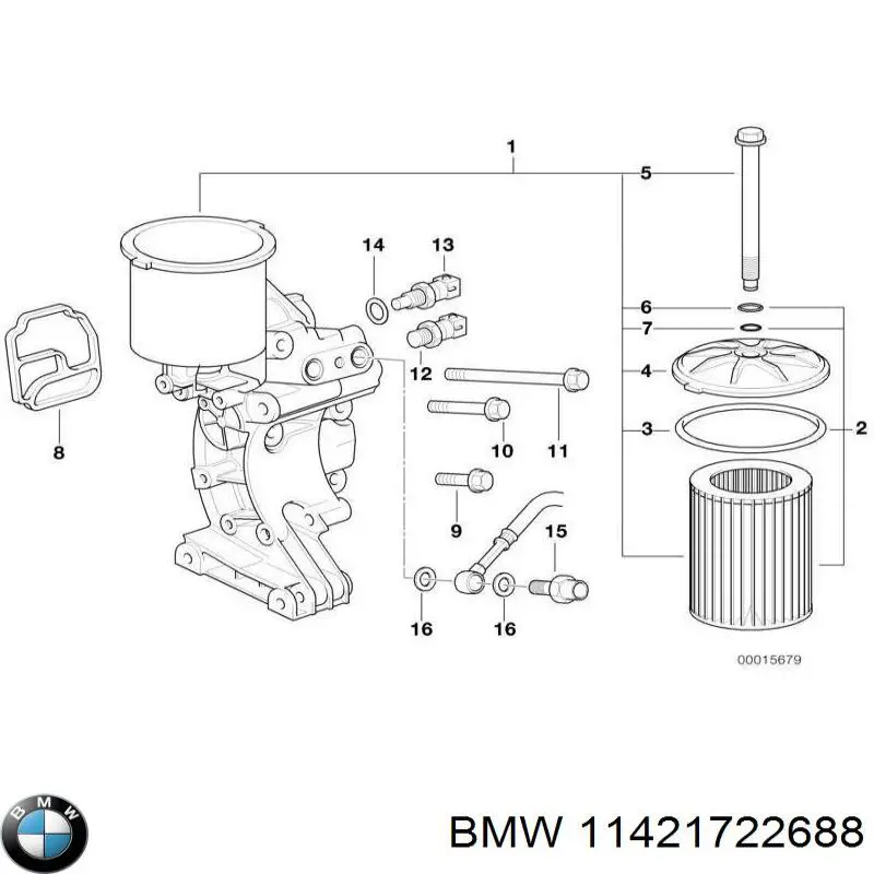Junta del adaptador del filtro de aceite BMW 11421722688 precio, desde 2,01 EUR