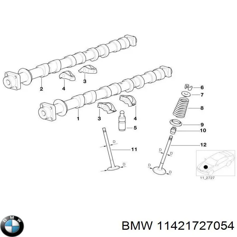 11421727054 BMW engrasador conector, árbol de levas