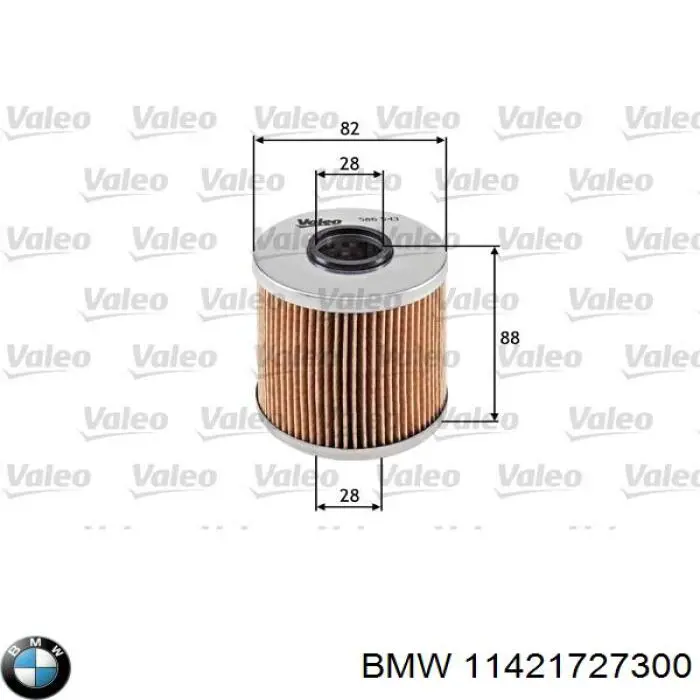 Filtro de aceite 11421727300 BMW