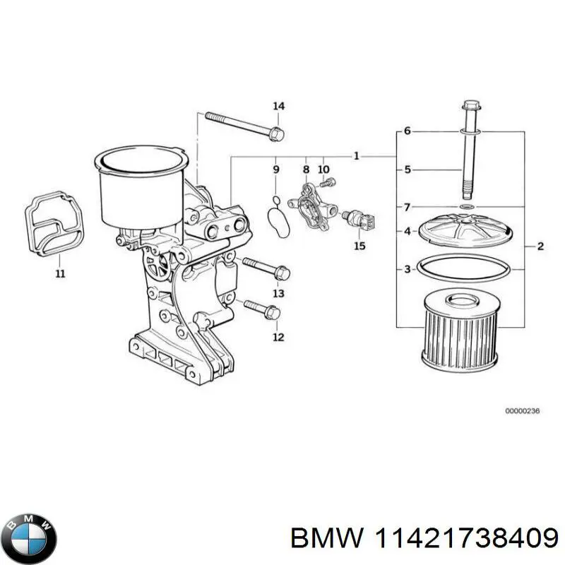 Junta del adaptador del filtro de aceite BMW 11421738409 precio, desde 12,90 EUR