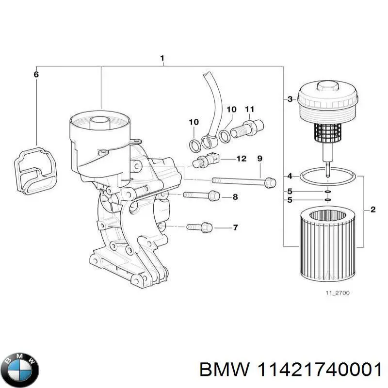 Caja, filtro de aceite para BMW 3 (E36)