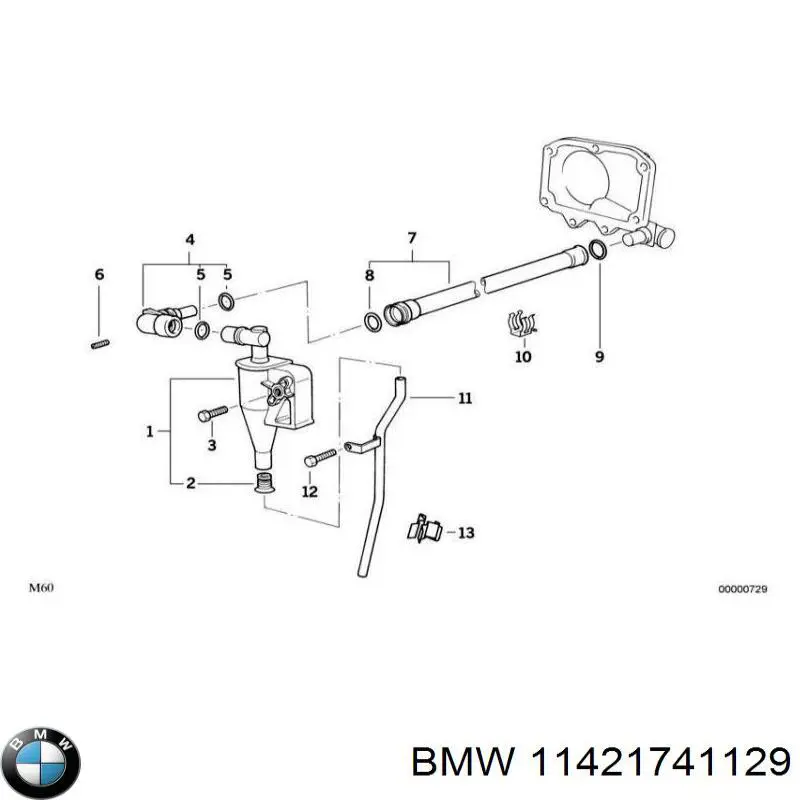 Junta de tapa del tubo de llenado de aceite 11421741129 BMW