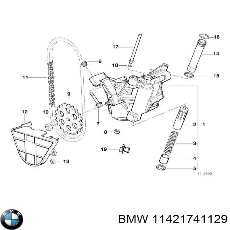 11421741129 BMW junta, tapa de tubo de llenado de aceite