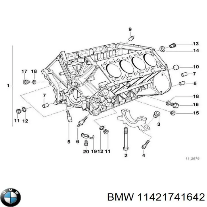 11421741642 BMW boquilla de aceite