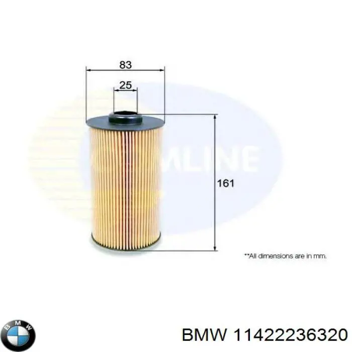 11422236320 BMW filtro de aceite
