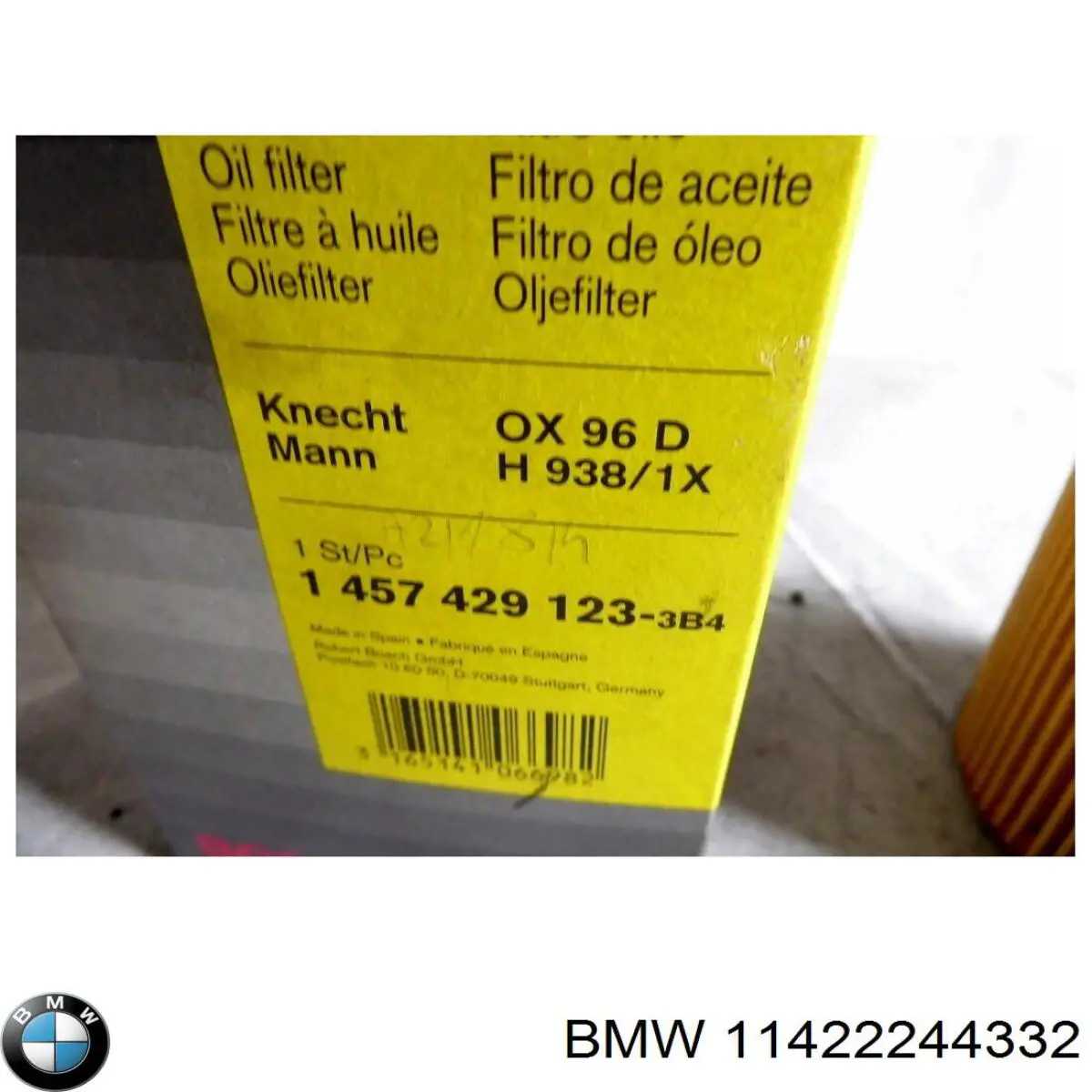 11422244332 BMW Filtro aceite