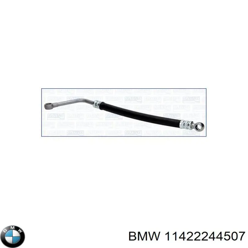 11422244507 BMW conducto refrigerante de radiador de aceite, de filtro a bloque cilindros