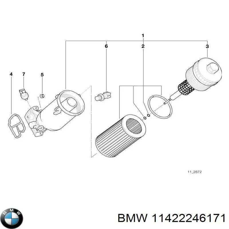 11422246171 BMW tapa de filtro de aceite