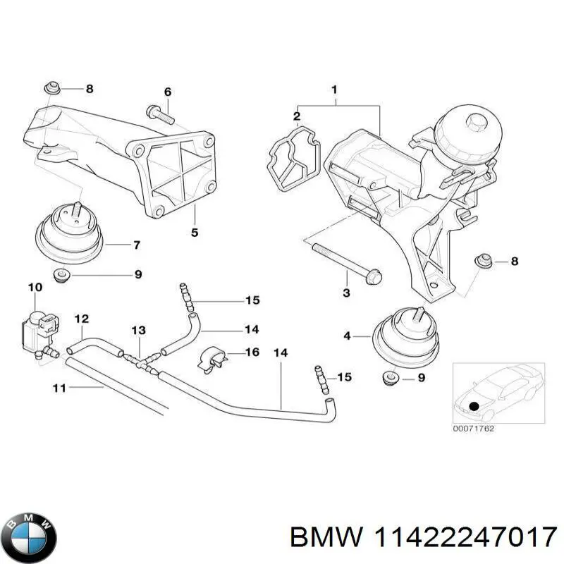 Junta del adaptador del enfriador de aceite BMW 11422247017 precio, desde 8,86 EUR