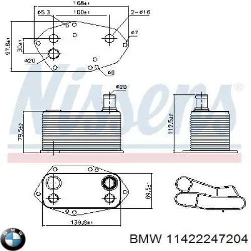 Comprar 11422247204 BMW Radiador de aceite