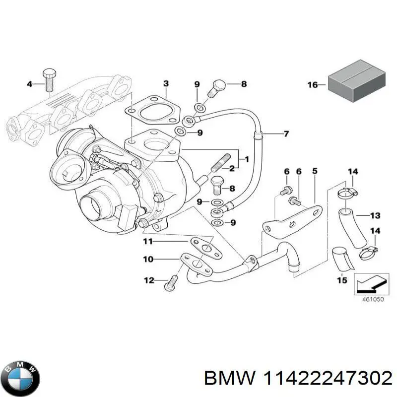 Tubo de suministro de aceite a la turbina BMW 11422247302 precio, desde 19,83 EUR