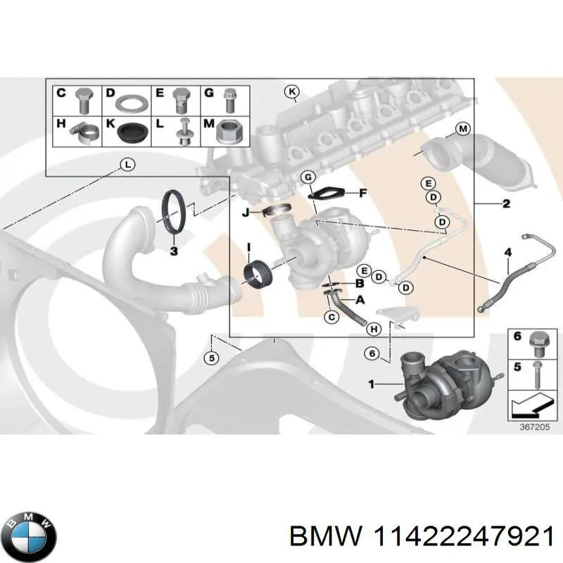 Comprar 11422247921 BMW Tubo de drenaje de aceite de turbocompresor
