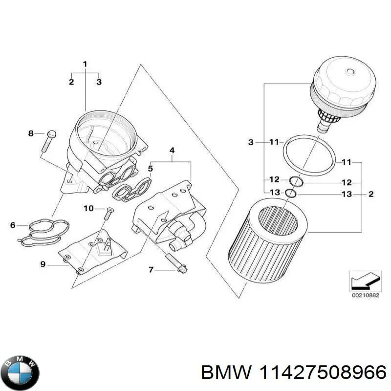Comprar 11427508966 BMW Portafiltro de aceite