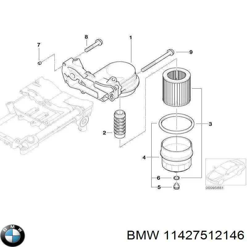 11427512146 BMW filtro de aceite