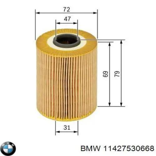 11427530668 BMW filtro de aceite