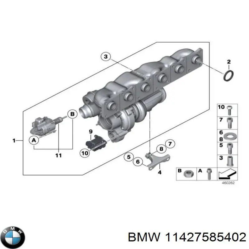 Tubo de suministro de aceite a la turbina BMW 11427585402 precio, desde 49,96 EUR