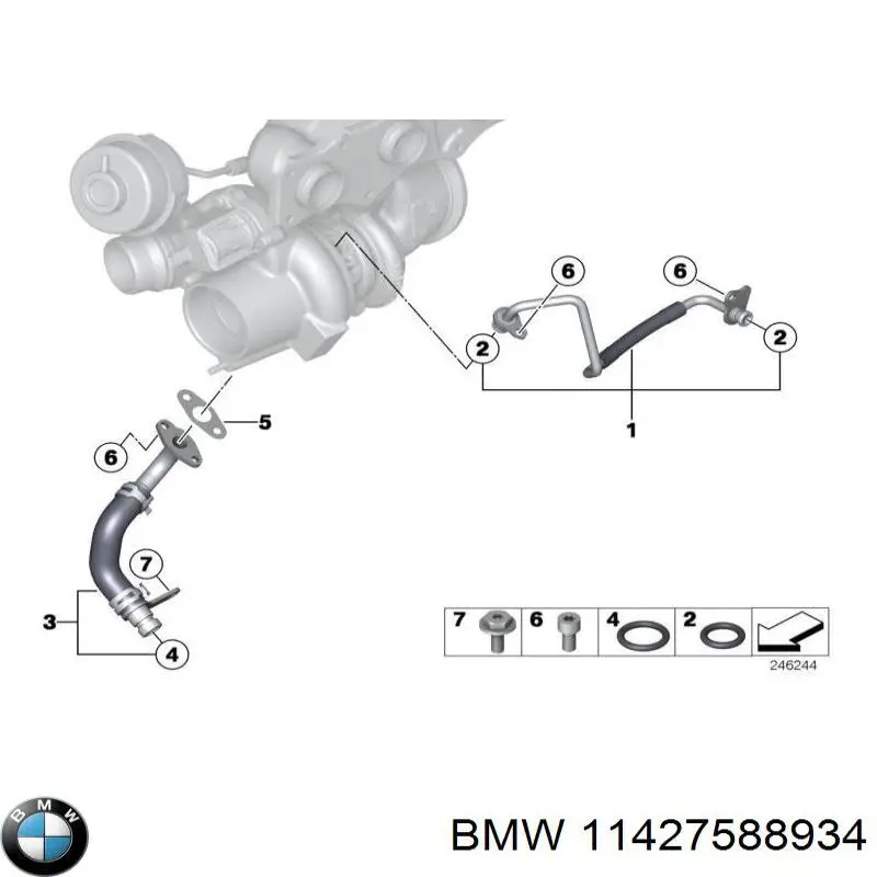 Tubo (Manguera) Para Drenar El Aceite De Una Turbina para BMW 3 (F30, F80)