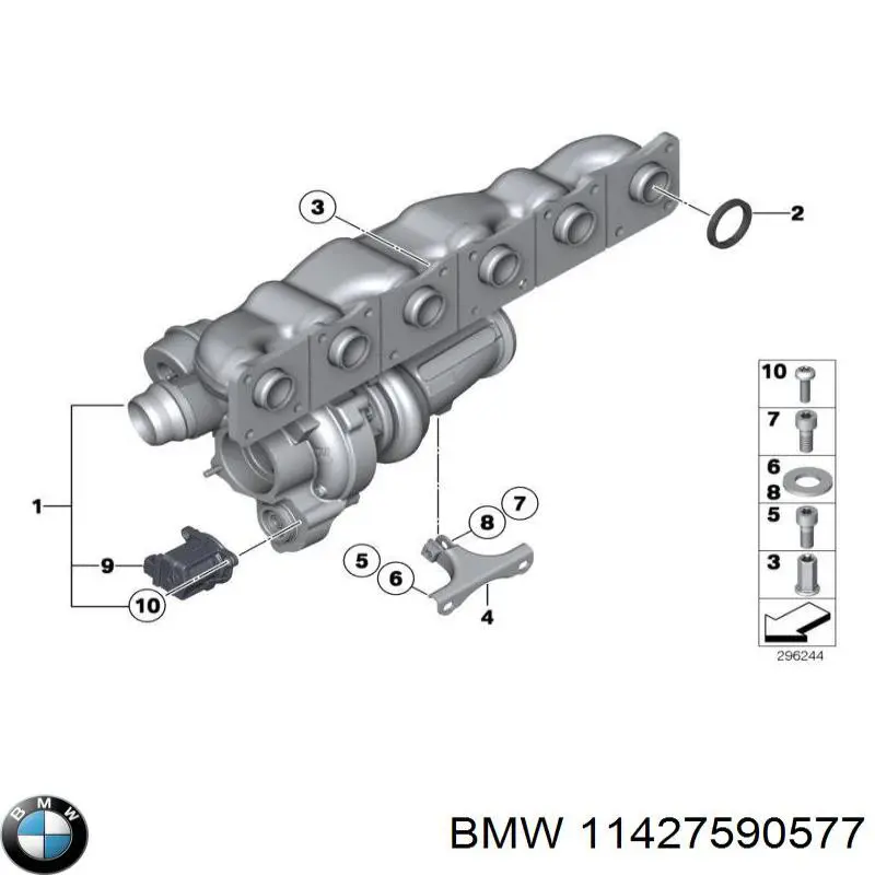 11427590577 BMW junta de manguera de drenaje de aceite de turbina