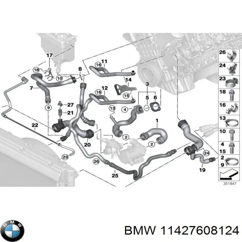 Comprar 11427608124 BMW Sistema de ventilación del cárter
