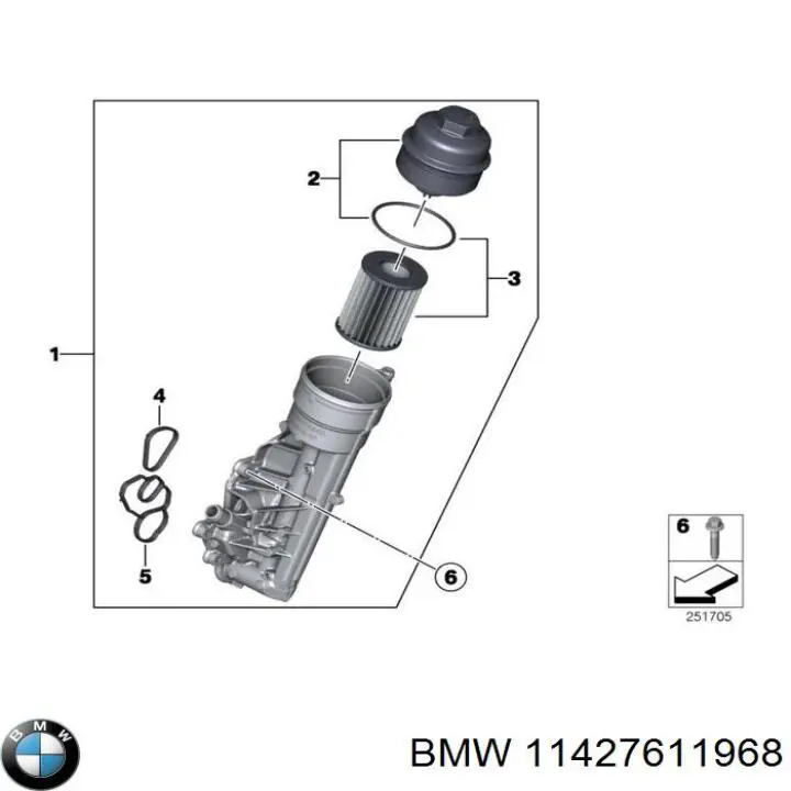 11427611968 BMW Filtro aceite
