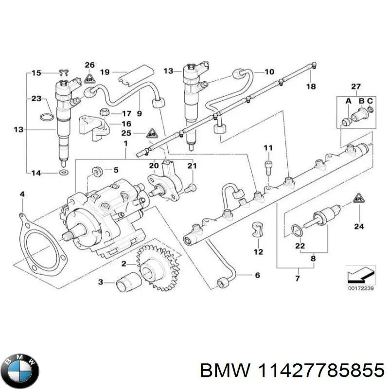 Tubo de suministro de aceite a la turbina BMW 11427785855 precio, desde 24,41 EUR
