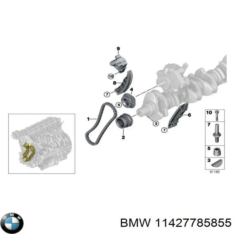 Comprar 11427785855 BMW Tubo de suministro de aceite a la turbina