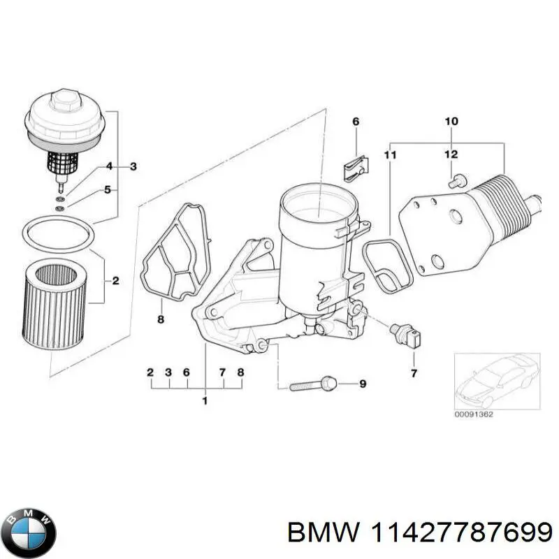 Comprar 11427787699 BMW Junta de radiador de aceite