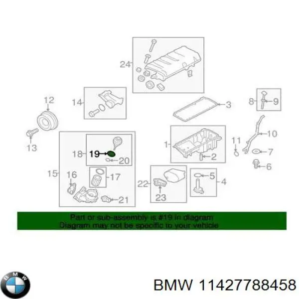 Comprar 11427788458 BMW Junta de tapa del tubo de llenado de aceite