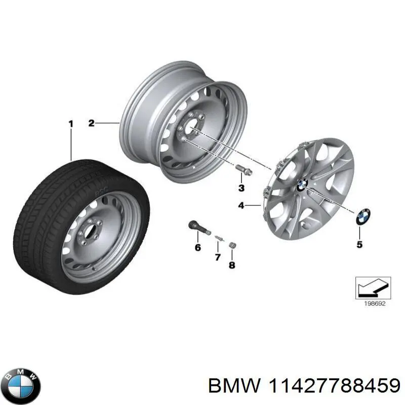 11427788459 BMW junta, tapa de tubo de llenado de aceite