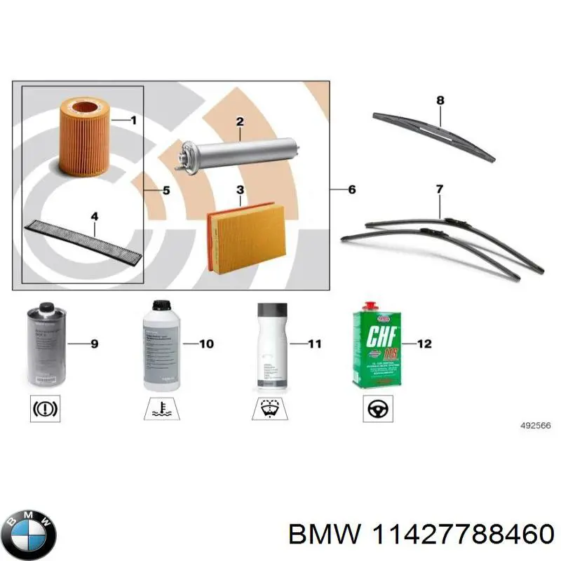 Filtro de aceite motor BMW 11427788460