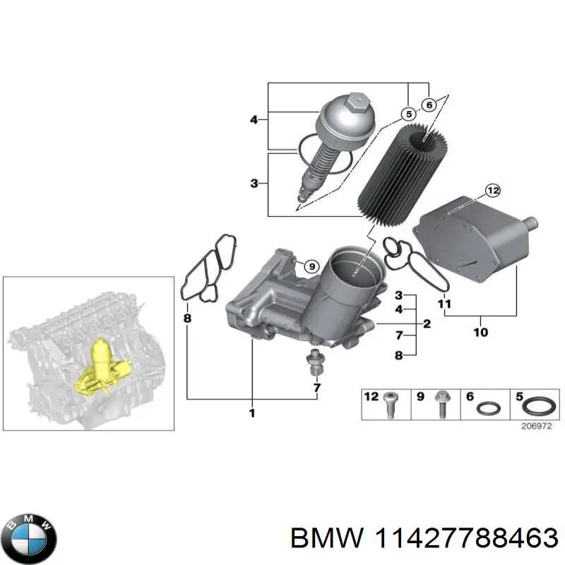 Junta de radiador de aceite BMW 11427788463 precio, desde 4,88 EUR