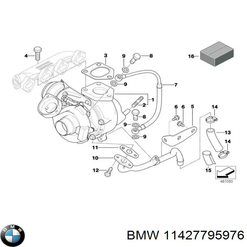 11427795976 BMW Tubo de drenaje de aceite de turbocompresor