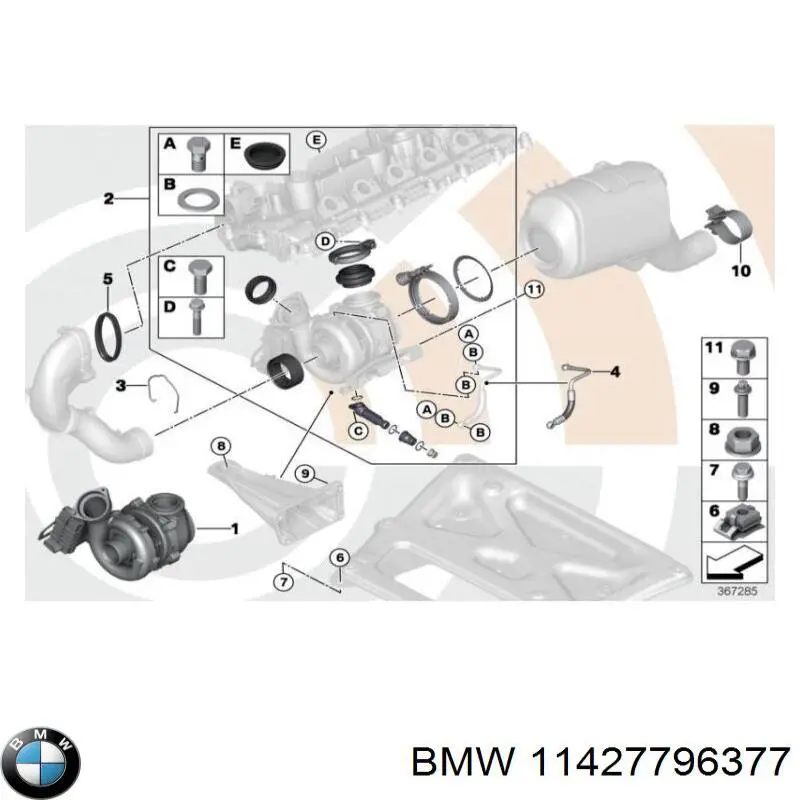 11427796377 BMW tapón roscado, colector de aceite