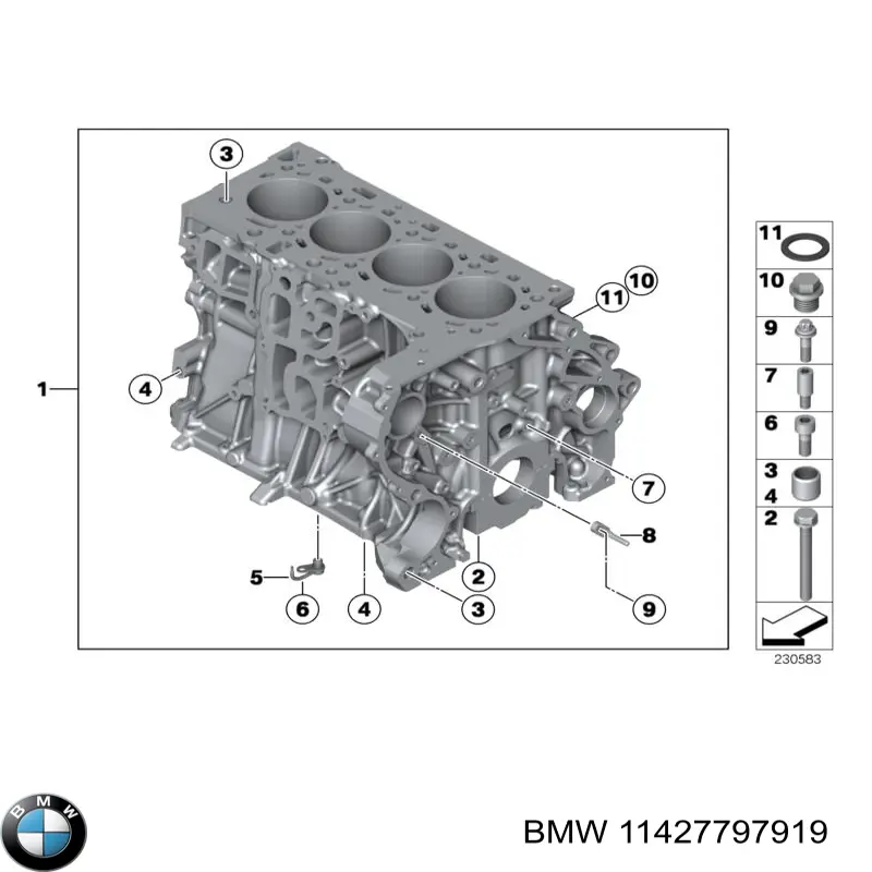 11427797919 BMW filtro de aceite