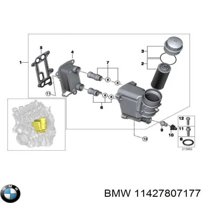 Filtro de aceite BMW 11427807177 precio, desde 8,29 EUR