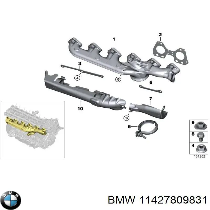 Junta del adaptador del filtro de aceite 11427809831 BMW
