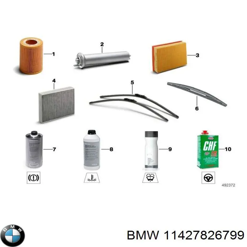 Filtro de aceite motor BMW 11427826799