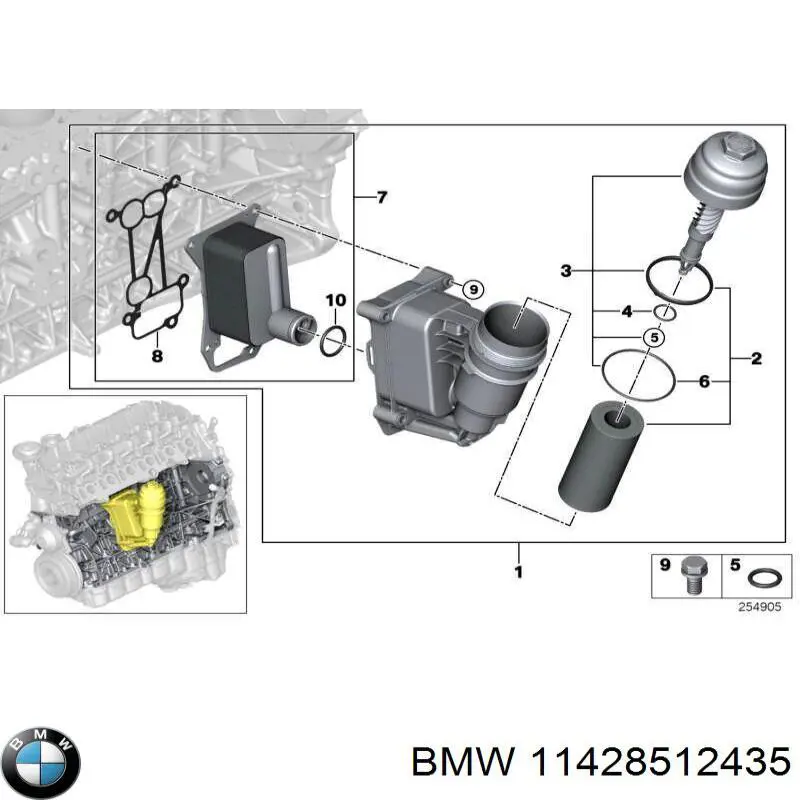 11428512435 BMW Junta de radiador de aceite