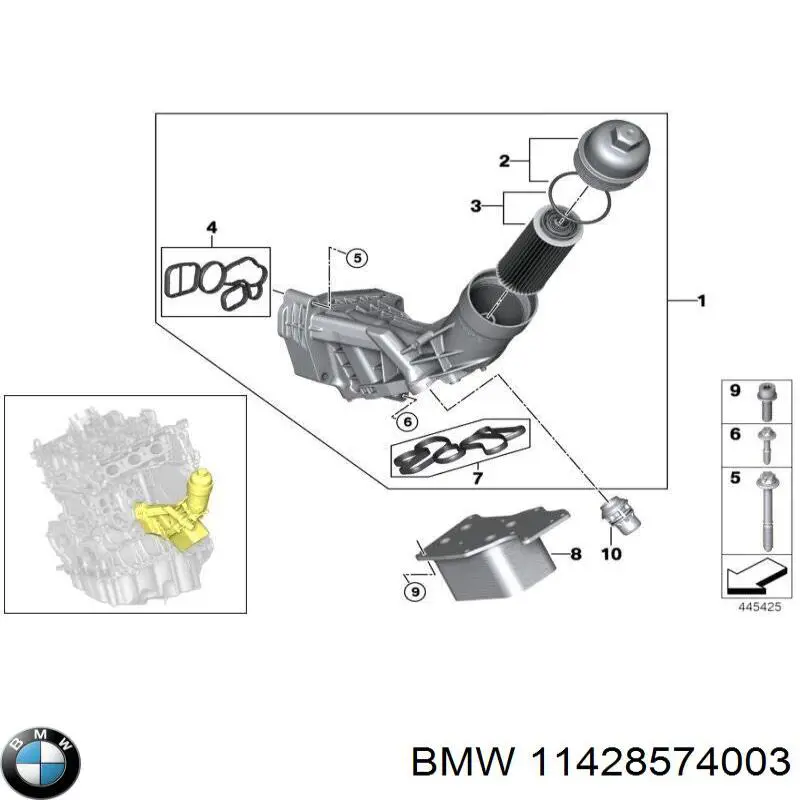 11428574003 BMW radiador de aceite