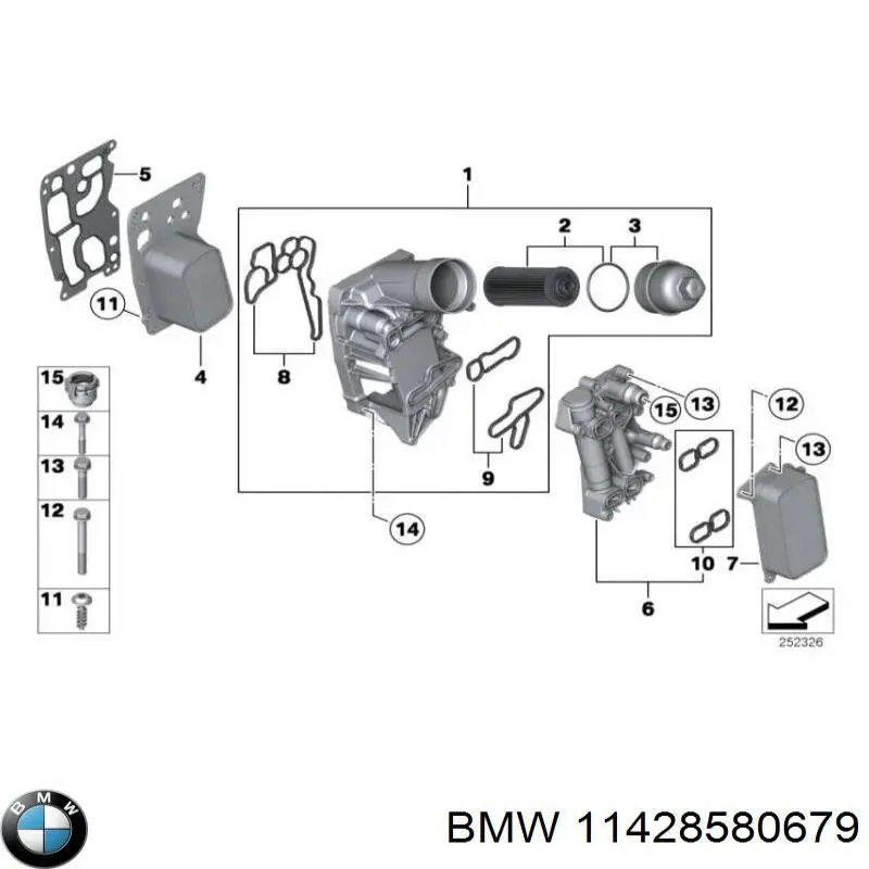 11428580679 BMW junta de radiador de aceite