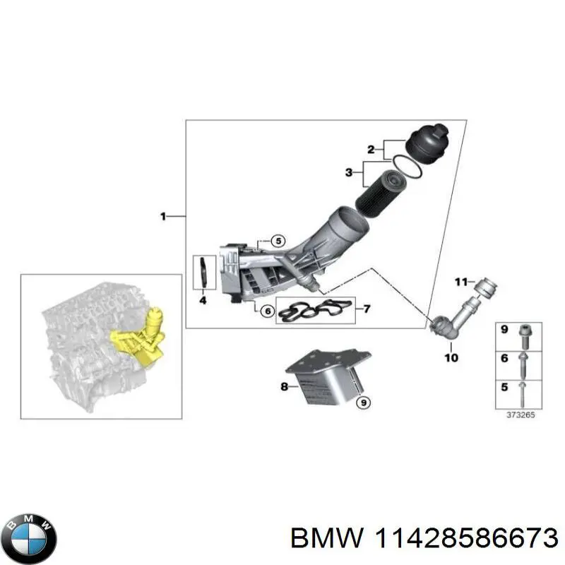 Caja, filtro de aceite para BMW 5 (G31)