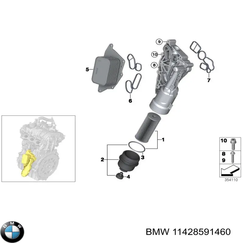 Comprar 11428591460 BMW Junta del adaptador del filtro de aceite