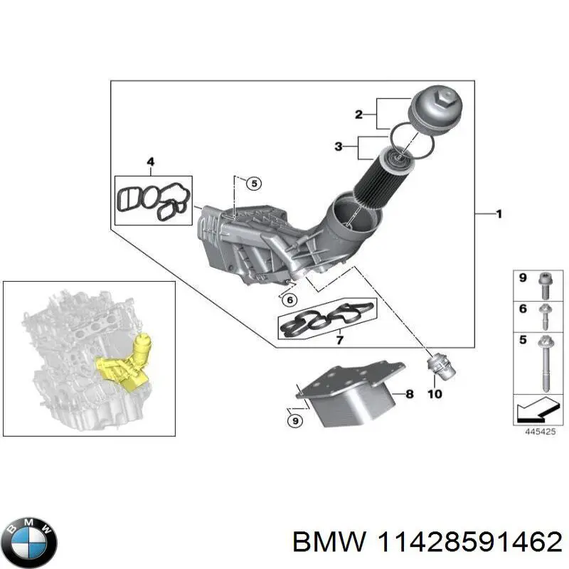 11428591462 BMW junta de radiador de aceite