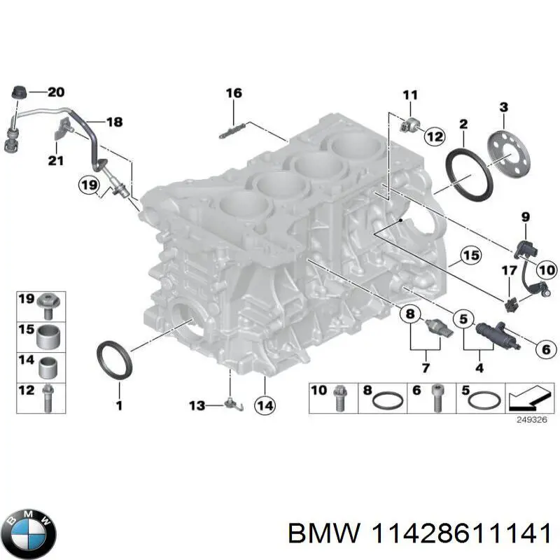 11428632496 BMW filtro de aceite